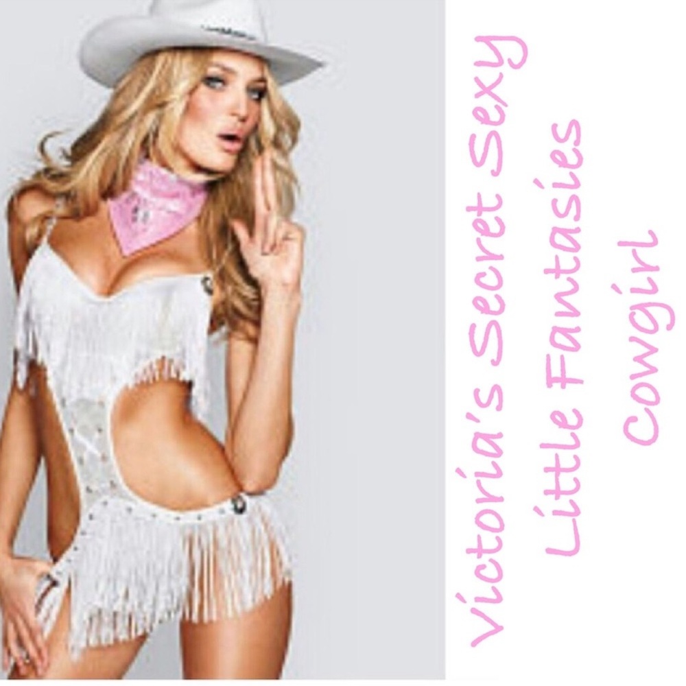 Victoria's Secret Sexy Little Fantasies White Cowgirl Lingerie Costume
